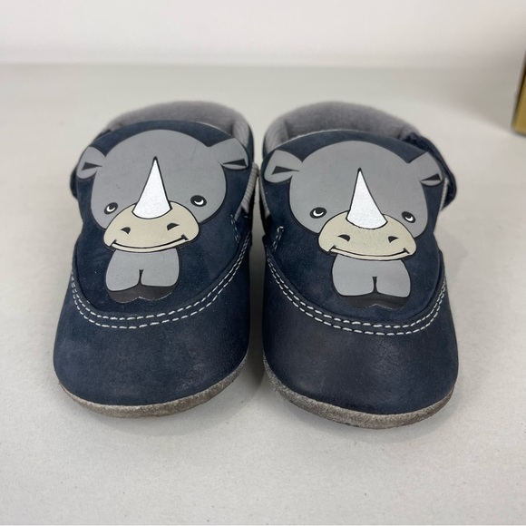 Timberland Navy Rhino Infant Cribbie Blue Crib Shoes Size 2 Soft Sole Leather - Picture 3 of 9